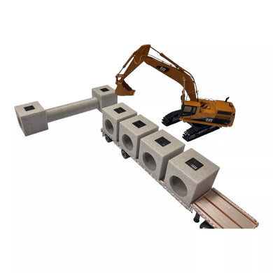 Construction Scale Model Pre Cast Storm Drain Manhole for 48" Pipe 1/50 96X96x84