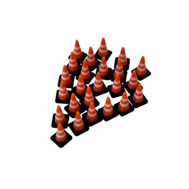 1/50 Scale Traffic Cones *24 Pack* White Bands